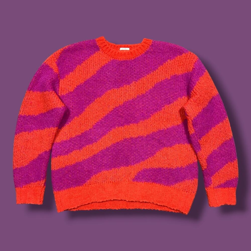 Mother Sweater Biggie Jumper Now You See Me Womens XS Alpaca Blend Colorful